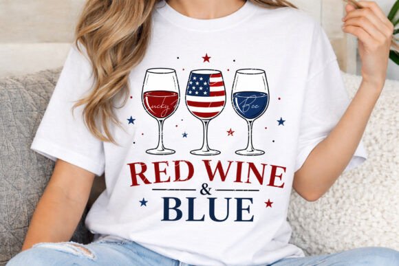 Download Red Wine &amp; Blue PNG, Wine Lover 4th July - Blue Collection