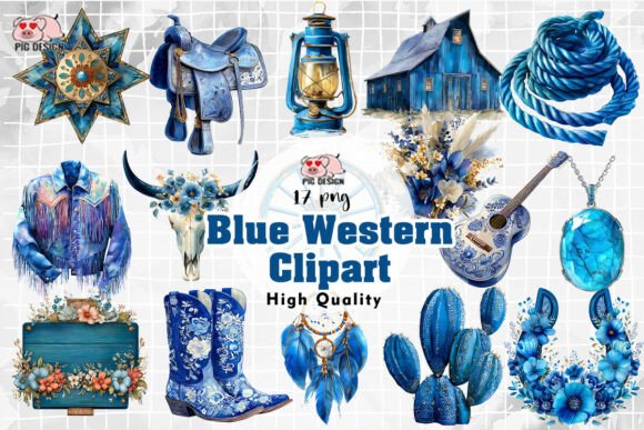 Download Blue Western Clipart PNG - Blue Collection