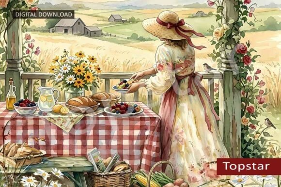 Download Quiet Porch Picnic Summer Decor Wall Art - Picnic Collection
