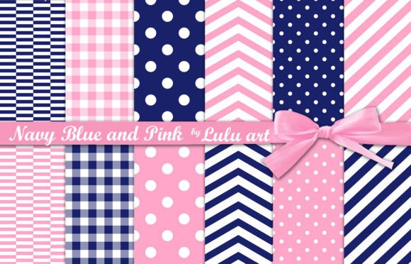 Download Navy Blue and Pink [12 Papers] - Blue Collection