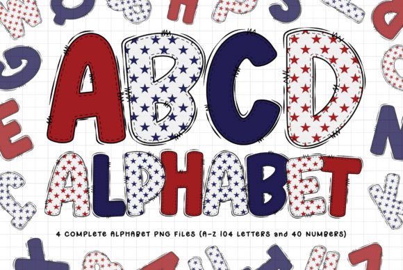 Download Red White Blue PNG Sublimation, Alphabet - Blue Collection