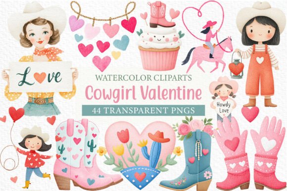 Download Cowgirl Valentine Clipart - Cowgirl valentine Collection