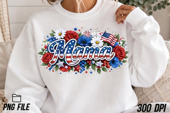 Download Patriotic Mama PNG, Red White Blue PNG - Premium Resources