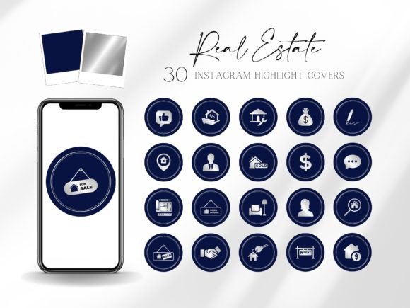 Download Blue Real Estate Highlight Covers - Blue Collection