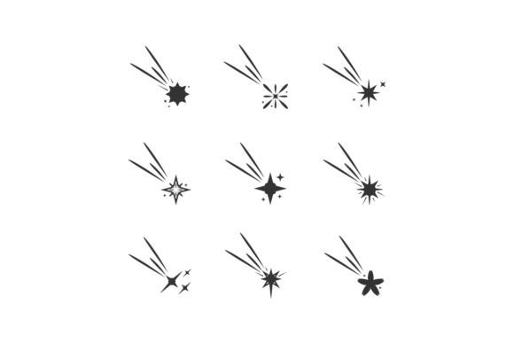 Download Falling Star Icon Different Shape Design - Shape design Collection